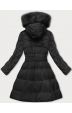 Dámská zimní bunda s ozdobnou kožešinou MODA3158 černá