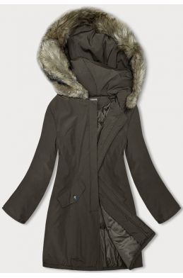 Dámský zimní kabát MODAR45 khaki
