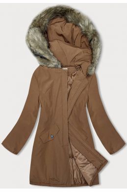 Dámský zimní kabát MODAR45 hnědy