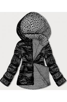 Oboustranná podzimní dámská bunda MODA9136 černá