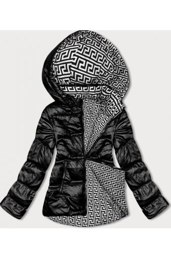 Oboustranná podzimní dámská bunda MODA9136 černá
