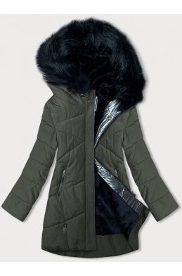 Dámská zimní bunda MODA715 khaki