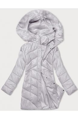 Dámská zimní bunda s kapucí MODA898 světlefialová
