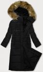 Dlouhá dámská zimní bunda s kapucí MODA726 černá M