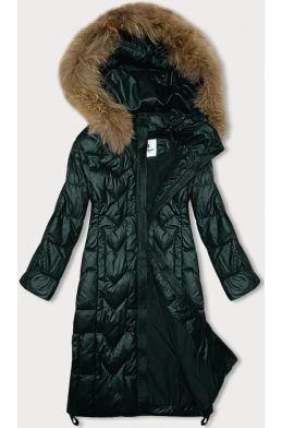 Dámská dlouhá zimní bunda MODA2203 zelená