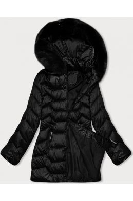 Prošívaná dámská zimní bunda MODA8169BIG S'WEST černá