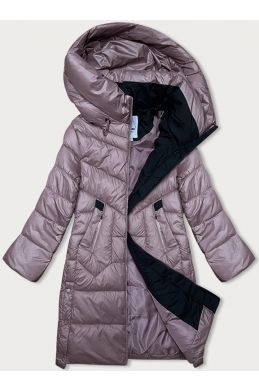 Dámská zimní péřová bunda MODA38002 růžová