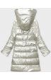 Dámská zimní metalická bunda MODA7227 perlová