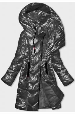 Dámská zimní metalická bunda MODA7227 grafitová