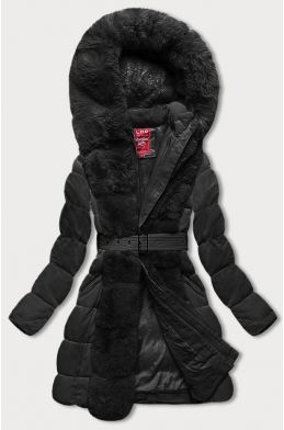 Dámská zimní bunda s kapucí MODA008 černá