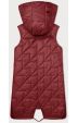 Prošívaná dámská asymetrická vesta S'West MODA8237 červená