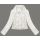 Dámská krátká koženková bunda s asymetrickým zipem MODA8130 ecru