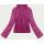 Krátká dámská koženková bunda MODA8127 růžová