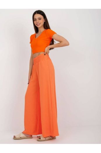 Široké dámské kalhoty MODA8390 pomerančové